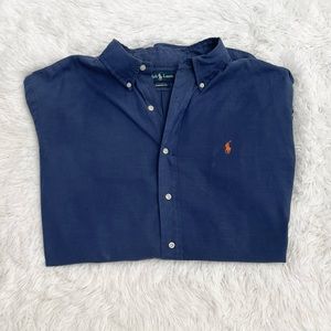 Ralph Lauren Classic Fit Blue Button Up Shirt XL